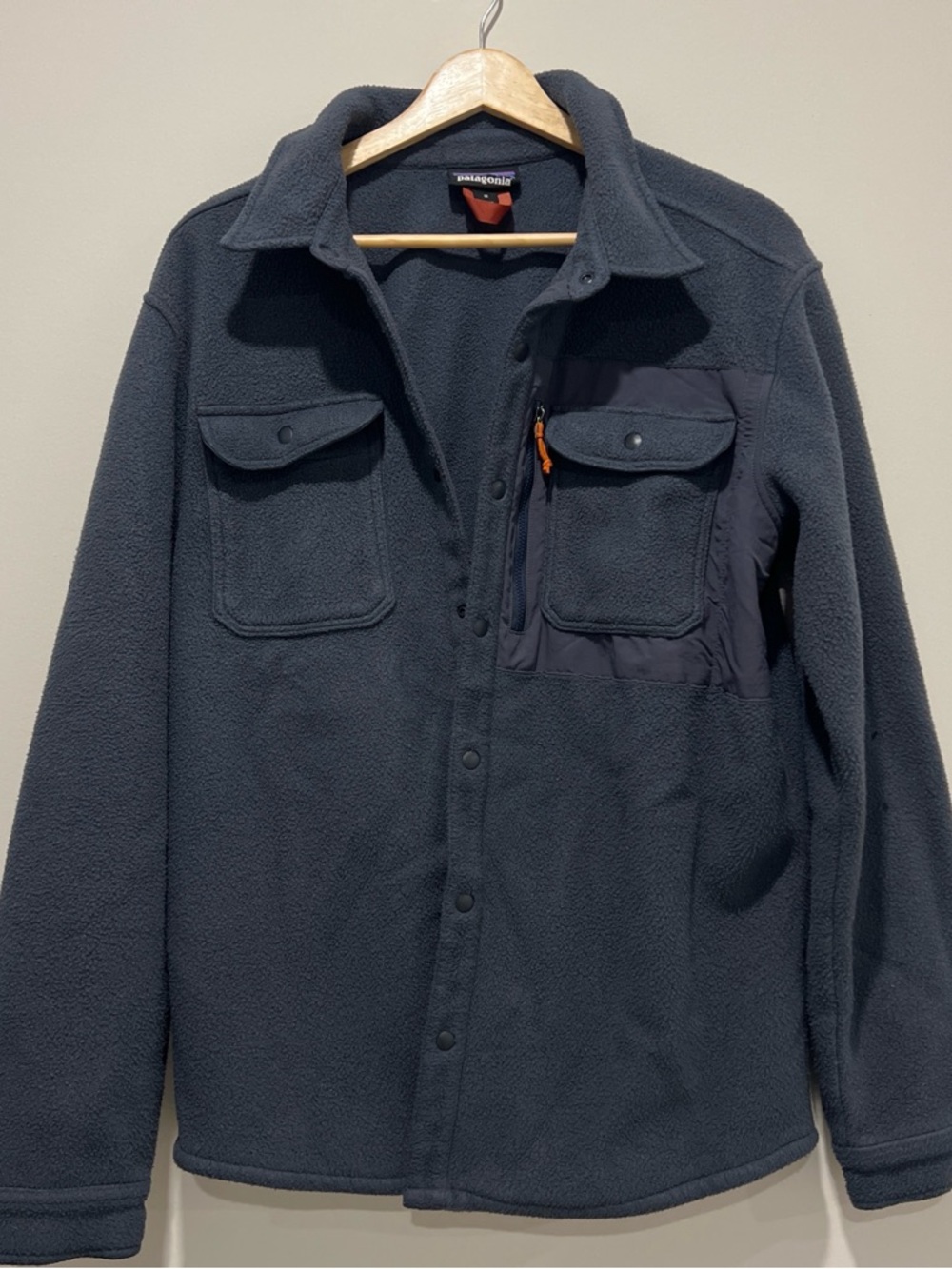 Patagonia Navy Lightweight Fleece Shirt Jacket